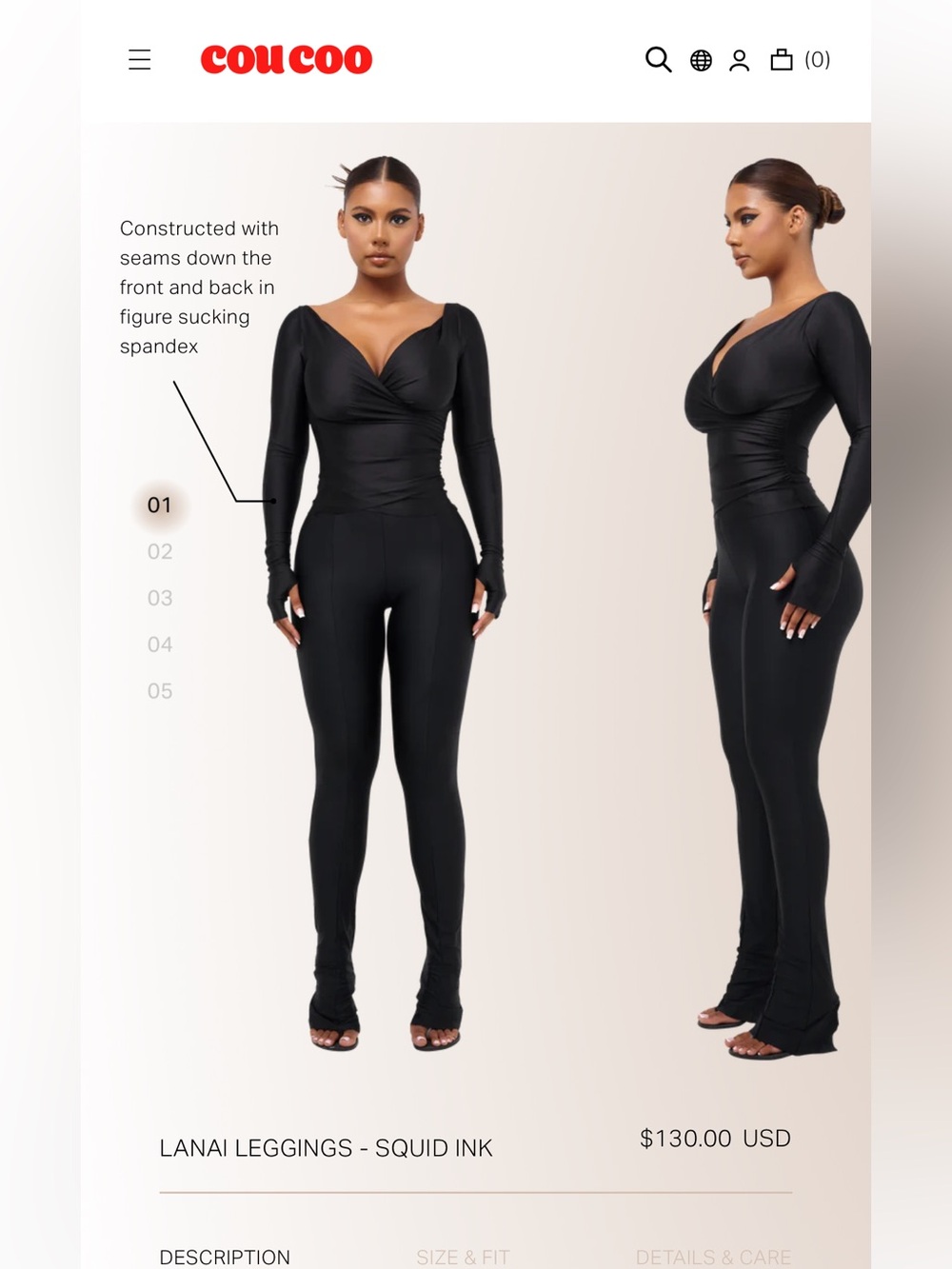 CouCoo Lanai Squid Ink Leggings